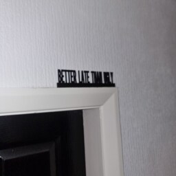 Better Late Than Ugly Door Topper, Shelf Decor, Wall Quirky Home Interior Gift, Door Decoration - thumbnail 2