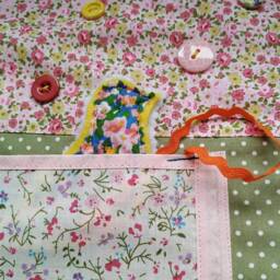 Personalised Dementia Fidget Blanket Floral Alzheimer's Quilt, Fidget Gift, Memory Life Story Present Mum Summer Garden Wildlife Bird Autism - thumbnail 3