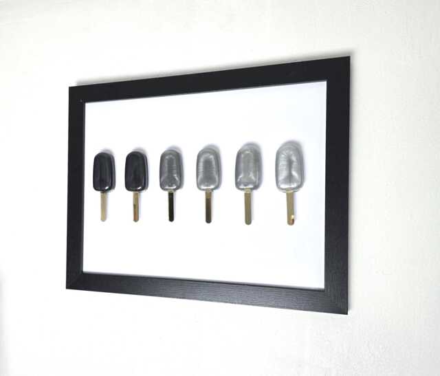 Black Ombre Popsicle Resin Wall Art 3D Lolly Pop Art - image 1