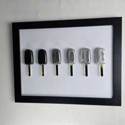 Black Ombre Popsicle Resin Wall Art 3D Lolly Pop Art - thumbnail 3
