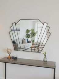 Art Deco Fan Mirror , Overmantel Wall Large Vintage Style - thumbnail 1