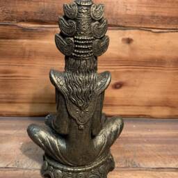 Stone Garden Gold Indian Goddess Buddha Statue Ornament - thumbnail 3