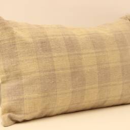 Vintage Turkish Kilim Lumbar Pillow Cover, Boho Cushion 12x20 - thumbnail 2