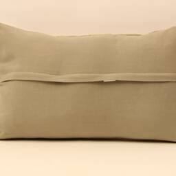 Vintage Turkish Kilim Lumbar Pillow Cover, Boho Cushion 12x20 - thumbnail 4