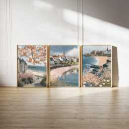 Set Of 3 St Andrews Posters, Scottish Coastal Wall Art, Seaside Print Set, Beach Decor, Modern Travel Artwork, UK Landscape - thumbnail 2