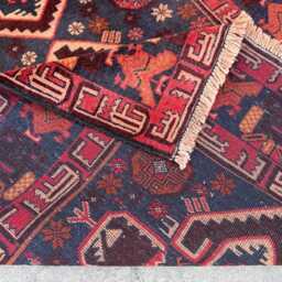 2'11x12'8 Baluchi Runner Rug - Hand-Knotted High Pile Wool Tribal , Oriental Turkmen Floral Design Sophisticated Home Decor Rug - thumbnail 4
