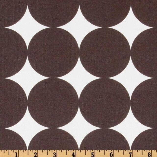 "Pair Of 25"" Wide Dwell Studio Dotscape Brown & White Fabric Rod Panels, Drapes, Curtains. Sizes 25x63"" 25x84"" 25x96"" Or 25x108" - image 1