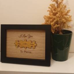Personalised Couples Puzzle Picture Frame, Anniversary Gift - thumbnail 2