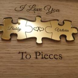 Personalised Couples Puzzle Picture Frame, Anniversary Gift - thumbnail 3