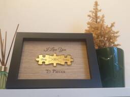 Personalised Couples Puzzle Picture Frame, Anniversary Gift - thumbnail 1