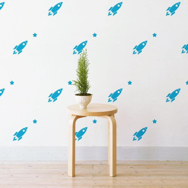 Mini Rockets - Set Of 40 Wall Sticker Decal - Pattern, Art, Girls Room, Boys Nursery Decal, Decals, Kids Room Patterns - image 1