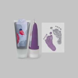Velvet - Violet Grey - 2 Bio Babystempel Tube ?? 50Ml Choose Two Colors For Beautiful Hand - & Footprints Baby Imprint Kit