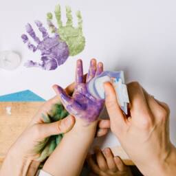 Velvet - Violet Grey - 2 Bio Babystempel Tube ?? 50Ml Choose Two Colors For Beautiful Hand - & Footprints Baby Imprint Kit - thumbnail 3