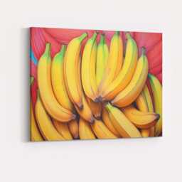 Colourful Ripe Banana Cluster Contemporary Fruit Canvas Wall Art Print Decor Picture Ready To Hang - thumbnail 4