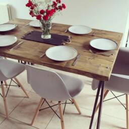 Handcrafted Metal Table Legs Industrial Upcycled Furniture Legs - thumbnail 3