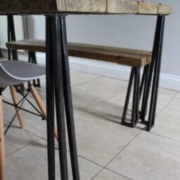Handcrafted Metal Table Legs Industrial Upcycled Furniture Legs - thumbnail 4