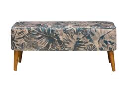 Mr M Monstera Bench, Bedroom Bench, Upholstered Comfortable Entryway Modern Loft Style, Tropical Botanical Style - thumbnail 1