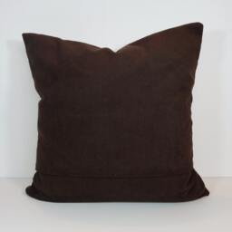 Ikat Pillow Cover Brown & Gold Decorative Cushion - 20 X 20 - thumbnail 3