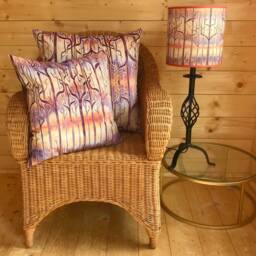 Golden Caramel Chocolate Deco Trees & Deer Cushion - Sale Half Price Sofa Settee Decorative Accent Pillow - thumbnail 2