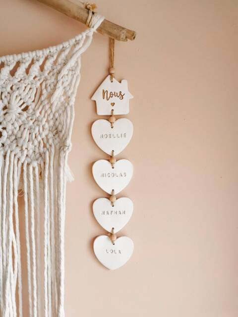 Family Gift - Clay Wall Hanging Decoration Original Personalized Grandmothers' Day Happy Mother's - image 1