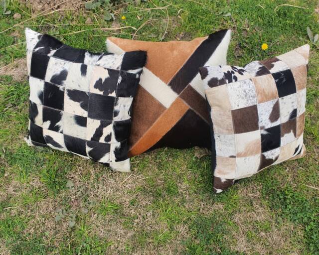Pillow Cover 2 Cushion Pair Of Pillowcase Cover, Cowhide Cushion Case Cover , 16'' X Pillowcase With Zipper - image 1