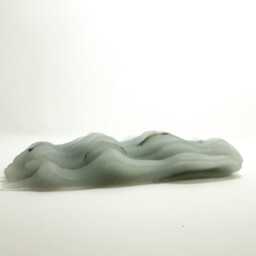 Gray Waves Cast Glass Sculpture - thumbnail 2