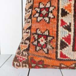 Vintage Turkish Kilim Pillow Bohemian Cushion Cover - 16x16 - thumbnail 3
