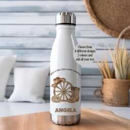 Personalised Water Bottle, Stainless Steel Insulated Gym Cowgirl Drinks Country Girl Bottle - thumbnail 2