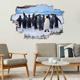 Penguins Wall Decal Sticker Mural Poster Print Art Kids Bedroom Home Office Decor De41 - thumbnail 3