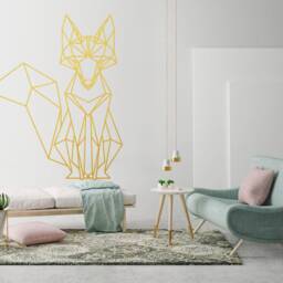 Geometric Fox Wall Decal Modern Animal Outline Art - thumbnail 4