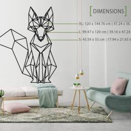 Geometric Fox Wall Decal Modern Animal Outline Art - thumbnail 2