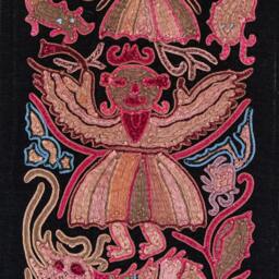 Hand Embroidered Mythic Angel Pillow - thumbnail 3