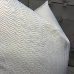 Herringbone Design - Countryside Home Decor/Decorative Cushion Cover, Throw Pillow Ivory & Soft Blanket Fabric , Worldwide Shipping - thumbnail 3