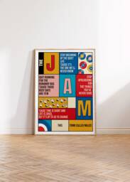 The Jam - Town Called Malice Lyrics Print A0 A1 A2 A3 A4 A5 Indie Mod Punk Band Music Art Concert Typographic Poster Gift - thumbnail 1