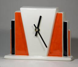 Echo Of Deco British Art Pottery Inspired Miami Beach Mantel Clock