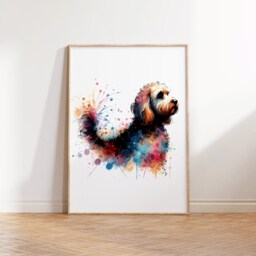 Cockapoo Dog Prints - Set Of 3 Posters - Watercolour Definition Wall Art Colourful Painting Room Decor Dogs Artwork Gift Pet - thumbnail 3