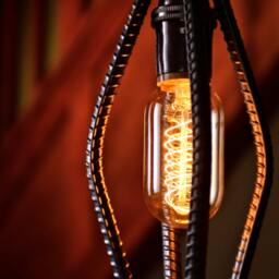 Pendant Light Hand Bent Rebar, Choice Of Metal Finish - thumbnail 3