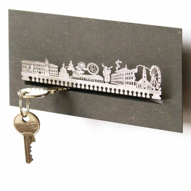 Erlangen Souvenir Gift Tube - Stylish Skyline Silhouette Design For Ideal City Memento Perfect Idea/Souvenir - image 1