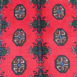 3x6 Ft Multicolor Bukhara Rug, Afghan Handmade Wool Natural Veg Dyes Turkmen Traditional Area Oriental Kitchen, Bedroom Rug - thumbnail 3