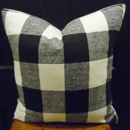 Macon Black & Cream Buffalo Check.toss Pillows.throw Pillows.slipcovers.pillow Covers.farmhouse - thumbnail 4