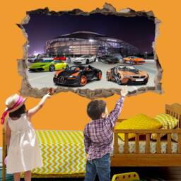 Super Fast Racing Sport Cars Wall Sticker Decal Mural Poster Decor 658 - thumbnail 2