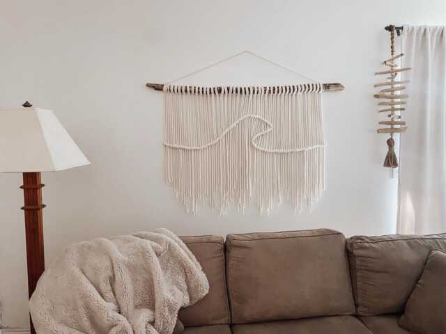 Macrame Wave Wall Hanging - image 1