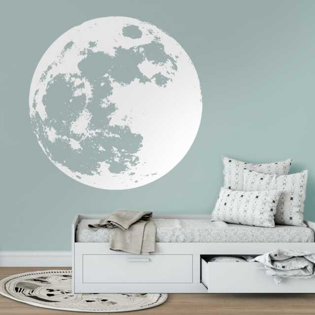 Minimalist Moon Wall Decal Modern Vinyl Celestial Decor - image 1