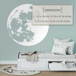 Minimalist Moon Wall Decal Modern Vinyl Celestial Decor - thumbnail 2