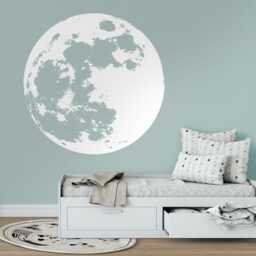 Minimalist Moon Wall Decal Modern Vinyl Celestial Decor - thumbnail 1