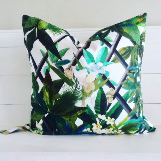 Decorative Pillow Cover in Canope Malachit Lacroix For Designers Guild. Double Sided - image 1
