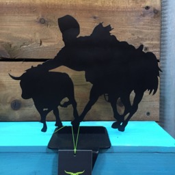 Steer Wrestler Stocking Hanger - Cowboy Christmas Gift Rodeo Decor Personalized - thumbnail 1