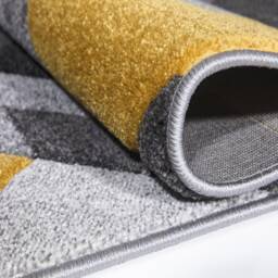 New Mustard Ochre Grey Rugs Small Large Mats Modern Contemporary Design UK - thumbnail 2