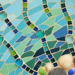 Mosaic Birdbath, Approx 28cm Diameter, Waterproof Materials, Ready For The Birds in Your Garden - - thumbnail 3