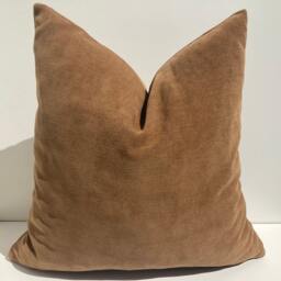 Camel Brown Chenille Pillowcase, Throw Pillow, Bedroom Cushion, Decorative Cushion Cover, 20x20 - thumbnail 4